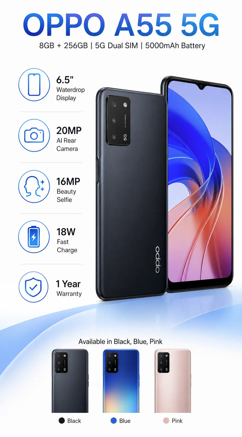 OPPO A55 8+256GB - Product media 1
