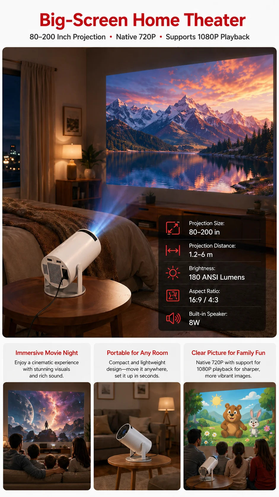 HY300 PRO Gaming Projector - Product media 4