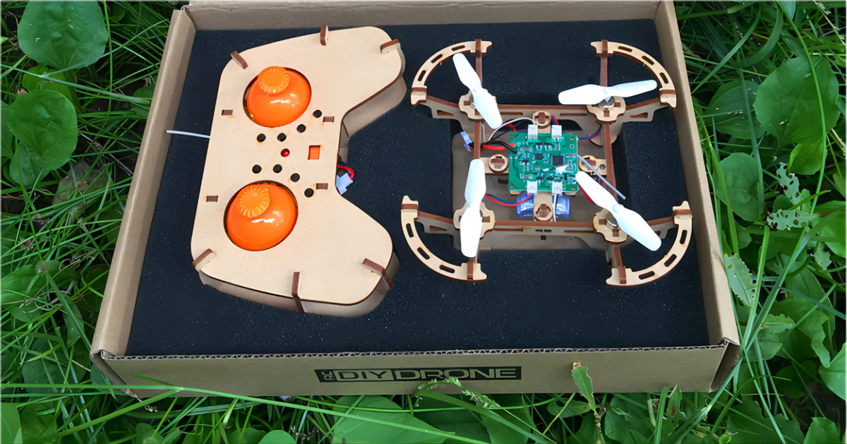 Wooden Drone DIY kit Wooden assembled Remote control toy fixed kit Remote Controlled Toys diy kit Training quadcopters