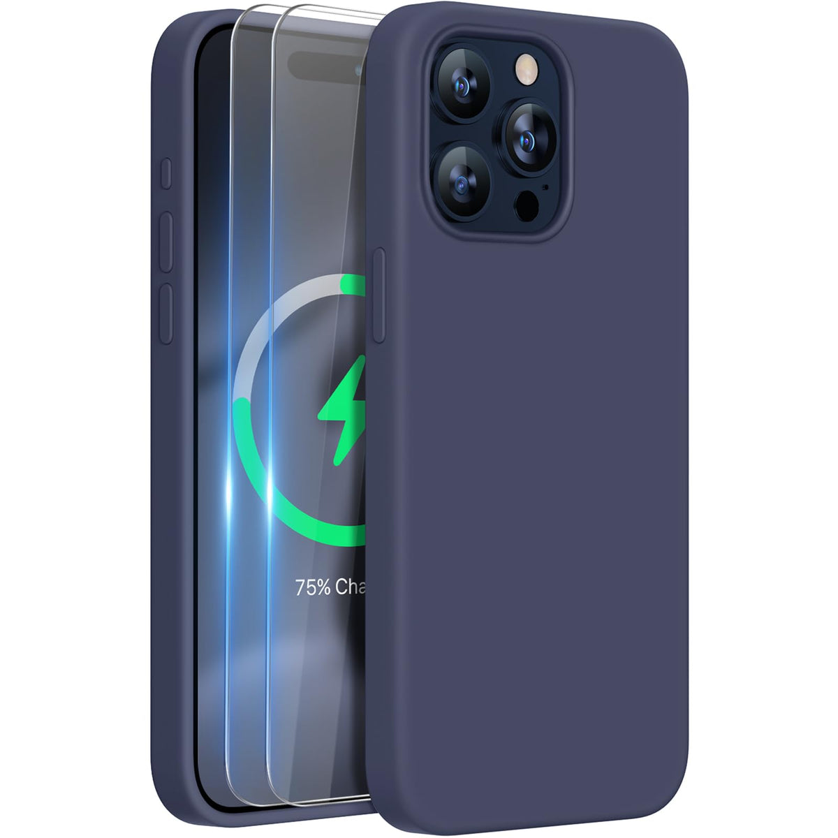 Magnetic for iPhone 17 Pro Max Case, Compatible with MagSafe, Integrated Silicone Camera Control Cover, 3.0mm Thicken Shockproof Drop Protection Phone Case for 17 ProMax, Orange
