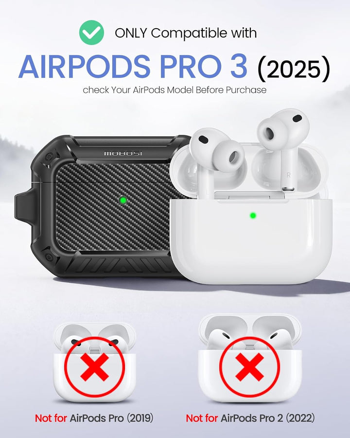 AirPods Case with Lock & Keychain & Cleaner Kit