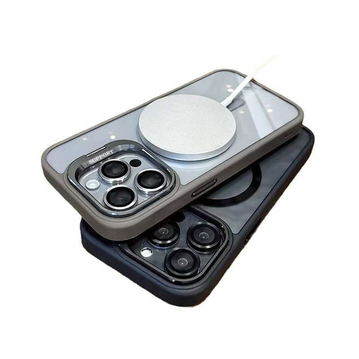 Luxury Magnetic Metal Lens Bumper Protection Case For iPhone 17 16 15 14 13 12 11 Pro Max Funda Wireless Charge Hard Clear Cover