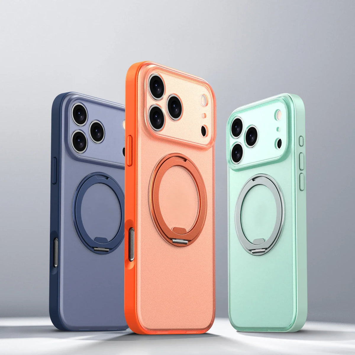 Upgraded 360 Magnetic Stand for iPhone 17 Pro Max Case with Camera Control, Fit for MagSafe with Ring, Mil-Grade Protection, Translucent Slim for iPhone 17 ProMax Case Ostand