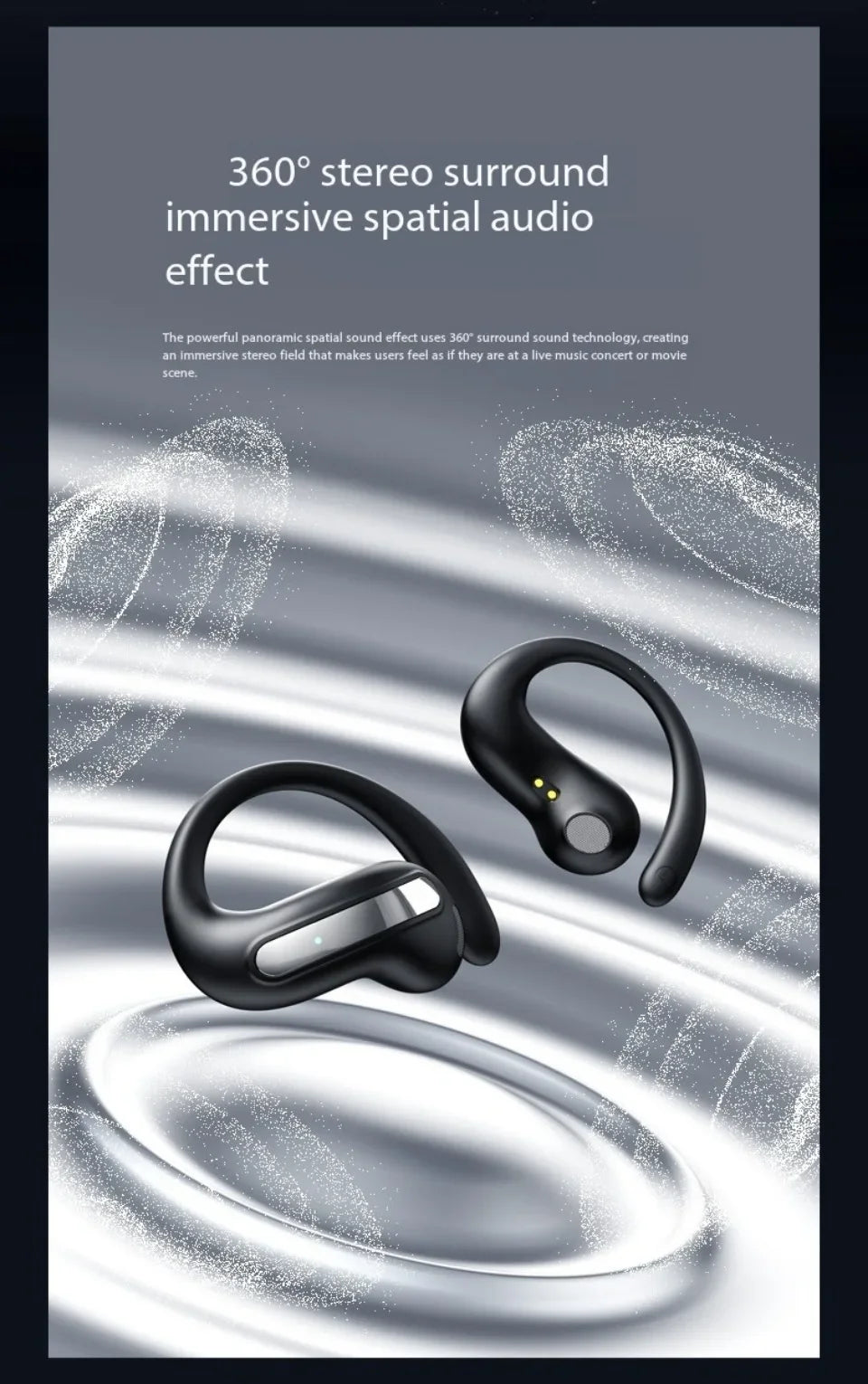AI Translation Intelligent Open Earphone OWS Bluetooth 6.0 Ultra Long Battery Life ENC Noise Cancelling Sports Office Earphones