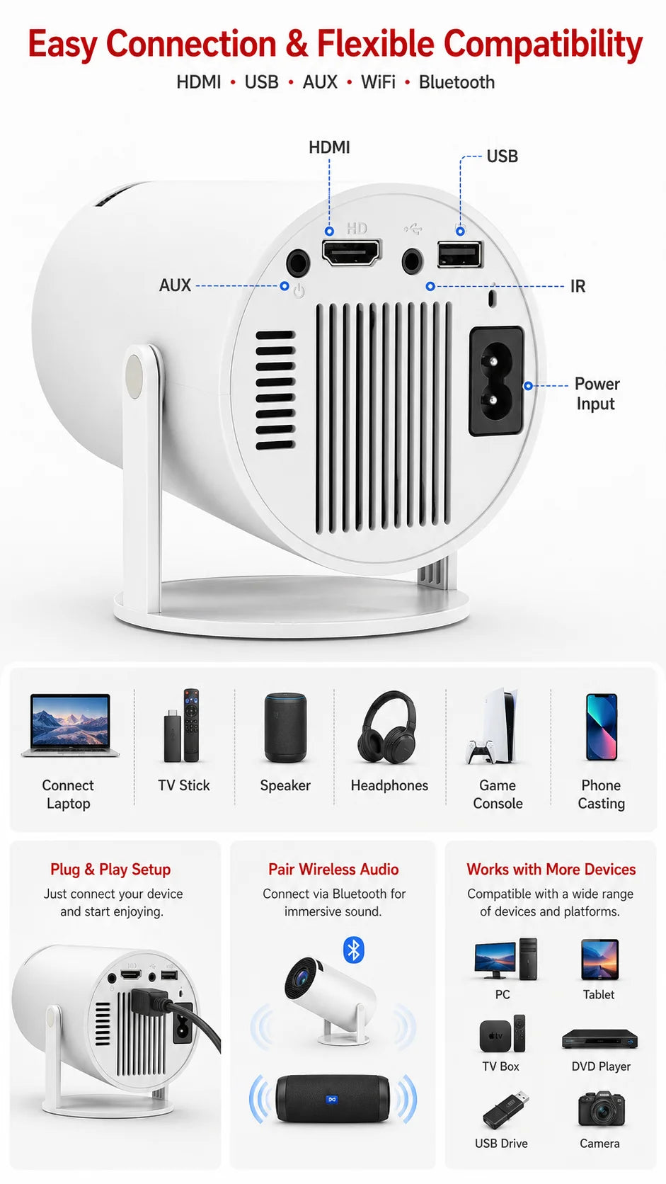 HY300 PRO Gaming Projector - Product media 5