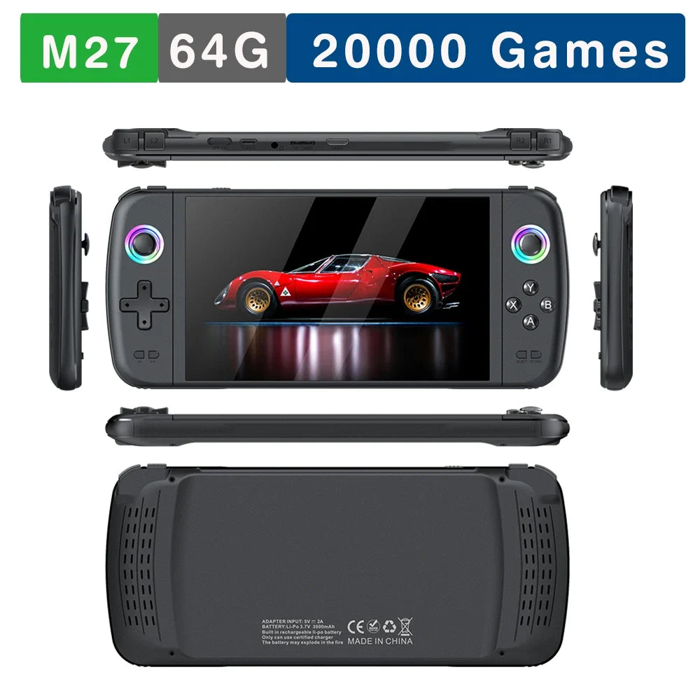 M27 Portable Pocket Retro Handheld Video Game Console 7.0Inch IPS Screen 1024*600 Display Support LINUX HDMI for boys game gift